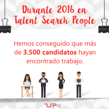 Infografía anual 2016 de Talent Search People. Un proyecto de Br e ing e Identidad de Talent - 28.12.2016