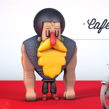 Mascota en 3d. Un proyecto de 3D, Diseño de personajes y Diseño gráfico de Oscar Raúl Muñoz Portela - 08.01.2017