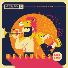 Hercules Jazz Band. Traditional illustration, and Graphic Design project by Salmorejo studio - 01.09.2017