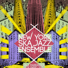 New York Ska-Jazz Ensemble: Ilustración para music lovers. Traditional illustration project by Alberto Ferrándiz - 01.09.2017