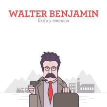 Infografía Walter Benjamin. Exilio y memoria.. Een project van Grafisch ontwerp, Informatieontwerp y  Infographics van Alicia Menal - 11.01.2017