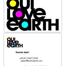 Tarjeta - Oui Love Earth. Un proyecto de Br e ing e Identidad de Marcelo Bordas - 29.10.2012