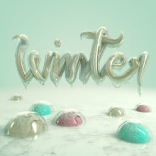 Winter. 3D, Graphic Design, Writing, and Calligraph project by Marina - 01.15.2017