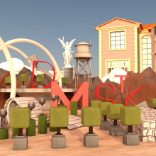 Gardens of DMSTK: Dirección de Arte con Cinema 4D. Un proyecto de 3D, Diseño de complementos, Arquitectura, Arquitectura de la información y Arte urbano de MirrorX - 16.01.2017