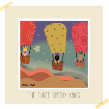The three speedy kings. Traditional illustration project by Valentina Urdaneta Urdaneta - 01.05.2017