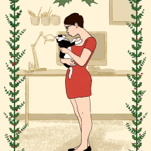 Felicitación navideña . Un proyecto de Ilustración tradicional de Ajo Galván - 19.12.2016