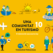 Gráficos y Motion para la ley de turismo de la Comunitat Valenciana. Ilustração tradicional, Animação, Design gráfico e Infografia projeto de Jaime Hayde - 21.01.2017