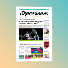Periódico Expresiones . Un proyecto de Diseño, Diseño editorial, Diseño gráfico y Post-producción fotográfica		 de Diana Segura López - 23.01.2017