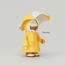 Rainy day. Design, Ilustração tradicional, e 3D projeto de Juan Afanador - 26.01.2017