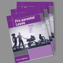 Leaflet Parental Leave Guide. Design editorial, e Design gráfico projeto de Amaya Ríos - 28.01.2013