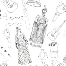 Cartel para Fiesta Mayor. Un proyecto de Ilustración tradicional, Dirección de arte y Diseño gráfico de maria lluveras serra - 29.01.2017