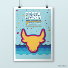 Propuesta cartel Fiestas de Denia. Design projeto de Mar Cantarero - 30.01.2017