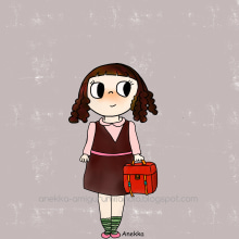 back to school. Traditional illustration, and Character Design project by Ana - 01.31.2017