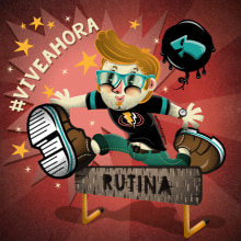 "saltar la rutina". Ilustração tradicional, e Design gráfico projeto de Rafa Velásquez - 31.08.2016