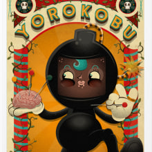Portada y contraportada revista Yorokobu. Un proyecto de Diseño, Ilustración tradicional, Diseño de personajes, Diseño gráfico y Cómic de Rafa Velásquez - 10.11.2016