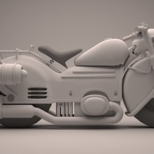 Moto Futurista en 3d Max y Vray. Un proyecto de 3D y Diseño de automoción de Àlvaro TOrte - 23.09.2015