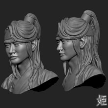Choi Minho's drawing and 3D modeling from Hwarang:The Beginning. Design, Traditional illustration, 3D, and Sculpture project by Sara C. Rodríguez - 02.04.2017