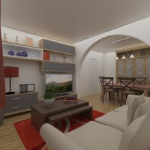 Ampliacion salon. Un proyecto de 3D, Arquitectura y Arquitectura interior de Maria Jose Rolla - 05.02.2017