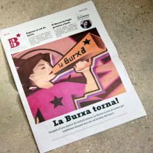 Ilustración para periódico cultural-reivindicativo "La Burxa", Barcelona.. Un proyecto de Ilustración tradicional, Diseño editorial y Diseño gráfico de Not On Earth - Marc Soler - 24.12.2016