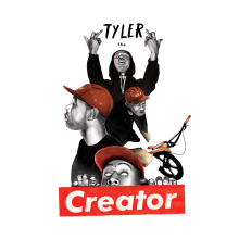 Tyler The Creator. Design e Ilustração tradicional projeto de Estudio Vakuum - 09.02.2017