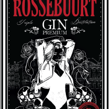 ROSSEBUURT (Dry Gin). Packaging project by Alejandra Martínez Vicaría - 02.11.2017