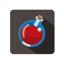 Flat Design: Health Potion. Traditional illustration, and Graphic Design project by Daniel Diaz Estrada - 02.10.2017
