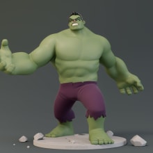 Hulk. Ilustração tradicional, 3D, Animação, e Escultura projeto de Luis Arizaga - 12.02.2017