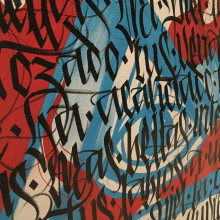 Lienzo caligrafiado e ilustrado para el festival de Arte Urbano de ST. Merry - París. Een project van Kalligrafie y  Urban art van Mr. Zé - 14.06.2016