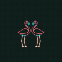Animation - Flamingo's Love. Ilustração tradicional, e Animação projeto de Izaskun Sáez - 16.02.2017