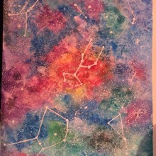 Mi Proyecto del curso: Técnicas modernas de Acuarela- Galaxia :). Painting project by Sofia Marin - 02.17.2017