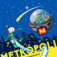Cartel Metrópoli. Graphic Design project by Alex Salu - 02.17.2017