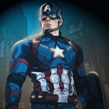 Captain America - Alternative Movie Poster. Un proyecto de Ilustración tradicional, Diseño de personajes y Cómic de Alessandra Stanga - 20.02.2017