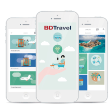 Bdtravel mobile app. Un proyecto de UX / UI, Diseño gráfico y Diseño interactivo de Alejandro Gómez Naranjo - 28.11.2016