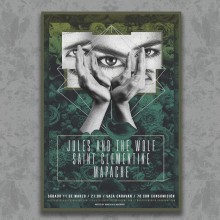 Jules & The Wolf + Saint Clementine + Mapache. Design gráfico projeto de Gonzalo Di Gregorio - 24.02.2017