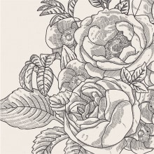 Ilustración vectorial fondo floral. Un proyecto de Ilustración tradicional y Bellas Artes de Ana Sansó - 30.11.2016