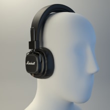 Marshall headphones. 3D projeto de serrano_luis23 - 02.03.2017