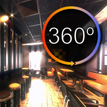 Interior Restaurante CGI 3D 360º. 3D, Animação, Arquitetura, Design e fabricação de móveis, Design gráfico, e Vídeo projeto de Ivan C - 03.03.2017