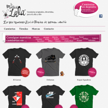 La Mosca Lola Camisetas - web. Un progetto di Graphic design e Web design di Trinidad Reyes Torregrosa Morales - 03.09.2013