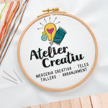 Atelier Creatiu / Imagen corporativa. Br, ing, Identit, Arts, Crafts, and Graphic Design project by andrea elias rosas - 03.15.2017