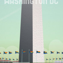 Postcards from Washington DC. Ilustração tradicional projeto de carlos carmonamedina - 16.03.2017