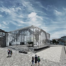 Infografías 3d para Concurso Centro Sociocultural en el Mercado de Abastos de Reinosa, Cantabria. 3D, e Arquitetura projeto de Juan Pellejero Escobedo - 01.05.2013