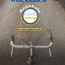 Poster Cycling challenge. Un proyecto de Diseño, Fotografía, Dirección de arte y Diseño gráfico de Javier Gómez Ferrero - 28.04.2016