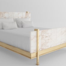 Versión de cama con placas de alabastro del diseñador Marc du Plantier. Un proyecto de 3D y Diseño de interiores de Javier Sánchez Villalba - 17.03.2017