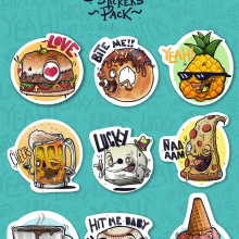 Sticker Pack Guacala. Ilustração tradicional projeto de Guacala Studio - 20.03.2017