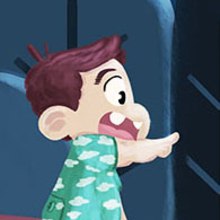 Illustration editorial for children: Why are monster hiding?. Un proyecto de Ilustración tradicional y Diseño editorial de Sarah Torelli - 21.03.2017
