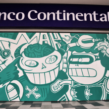 Proyecto BBVA Banco Continental. Ilustração tradicional, Design de personagens, Pintura, e Arte urbana projeto de Fernando Marquez Benavente - 23.03.2017