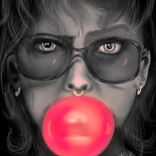 Bubble Gum. Traditional illustration project by Dionel Parra - 03.23.2017