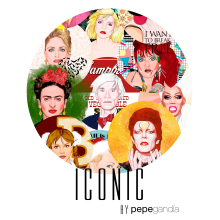 ICONIC: Retratos ilustrados personalizados de iconos famosos.. Traditional illustration project by José Pérez Gandía - 03.24.2017