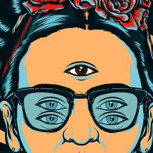 Frida kahlo Psychedelic. Un proyecto de Diseño, Ilustración tradicional, Diseño de personajes, Bellas Artes, Diseño gráfico y Arte urbano de Sceko S. C. - 24.03.2017