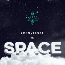 Conquerors of Space - for 36days of Type #4. Un proyecto de Diseño gráfico, Tipografía y Caligrafía de Eduardo Dosuá - 28.03.2017